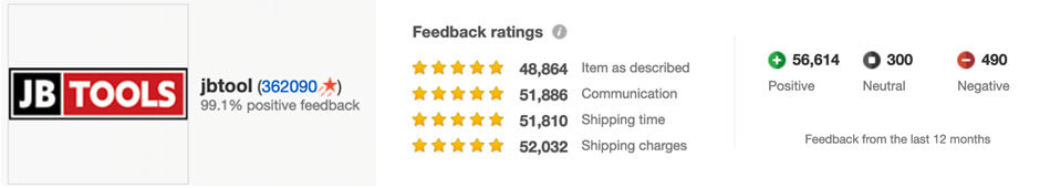 JB Tools Reviews eBay Reviews